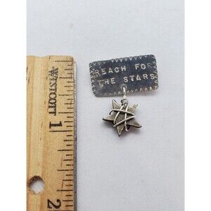 Shoot for the Stars Sterling Silver Brooch with Star Charm 925